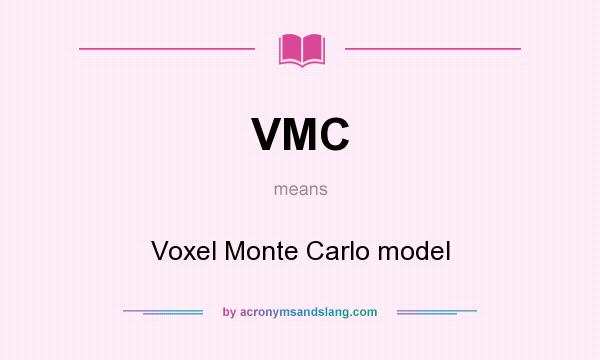 What does VMC mean? It stands for Voxel Monte Carlo model