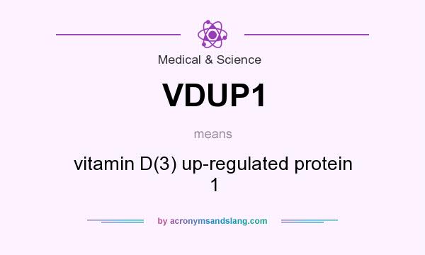 What does VDUP1 mean? It stands for vitamin D(3) up-regulated protein 1