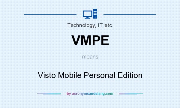 What does VMPE mean? It stands for Visto Mobile Personal Edition