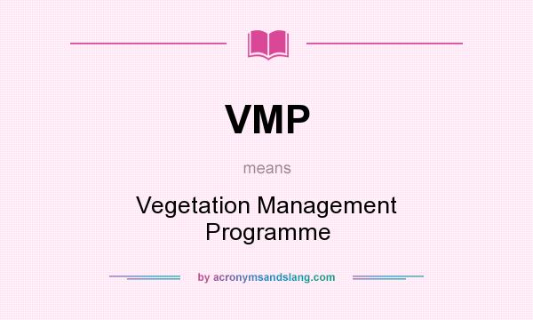 What does VMP mean? It stands for Vegetation Management Programme