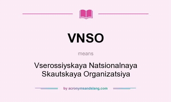 What does VNSO mean? It stands for Vserossiyskaya Natsionalnaya Skautskaya Organizatsiya