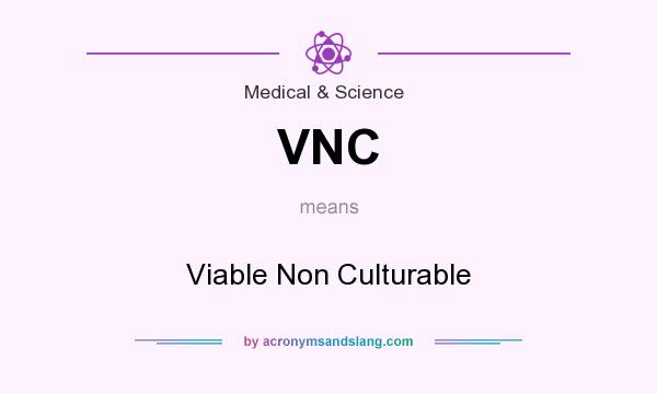 What does VNC mean? It stands for Viable Non Culturable