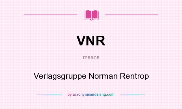 What does VNR mean? It stands for Verlagsgruppe Norman Rentrop