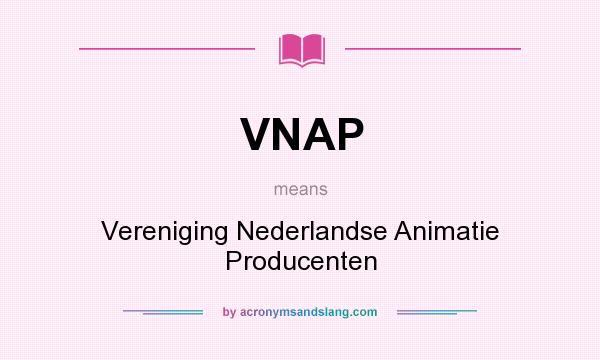 What does VNAP mean? It stands for Vereniging Nederlandse Animatie Producenten