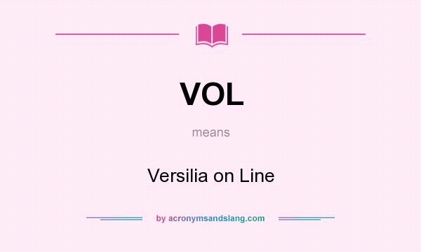 What does VOL mean? It stands for Versilia on Line