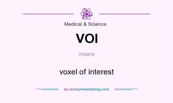 What does VOI mean? It stands for voxel of interest