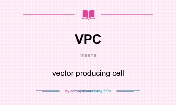 What does VPC mean? It stands for vector producing cell