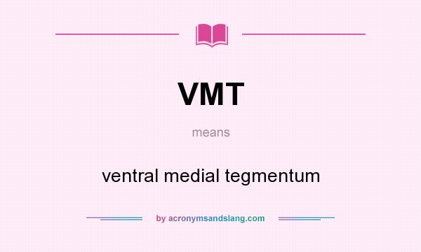 What does VMT mean? It stands for ventral medial tegmentum