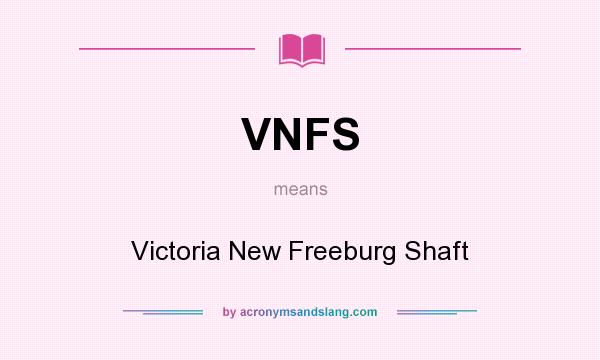 What does VNFS mean? It stands for Victoria New Freeburg Shaft