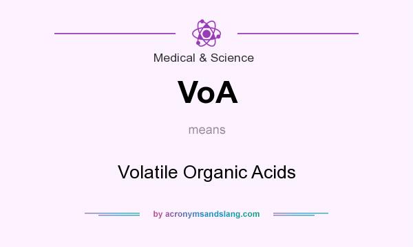 What does VoA mean? It stands for Volatile Organic Acids