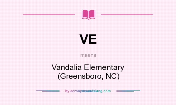 What does VE mean? It stands for Vandalia Elementary (Greensboro, NC)