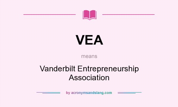 What does VEA mean? It stands for Vanderbilt Entrepreneurship Association
