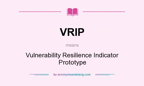 What does VRIP mean? It stands for Vulnerability Resilience Indicator Prototype