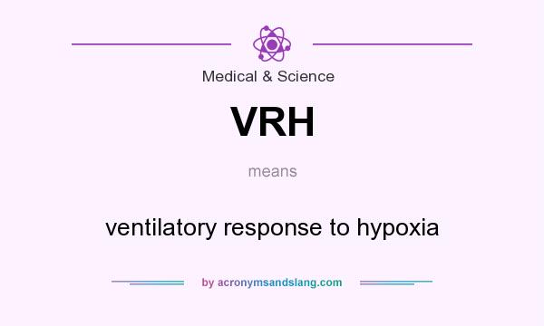 What does VRH mean? It stands for ventilatory response to hypoxia