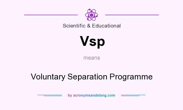 What does Vsp mean? It stands for Voluntary Separation Programme
