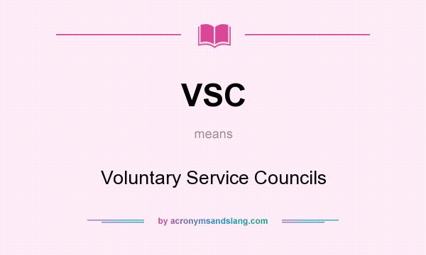 What does VSC mean? It stands for Voluntary Service Councils