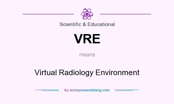 What does VRE mean? It stands for Virtual Radiology Environment