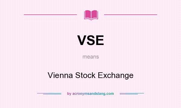 What does VSE mean? It stands for Vienna Stock Exchange