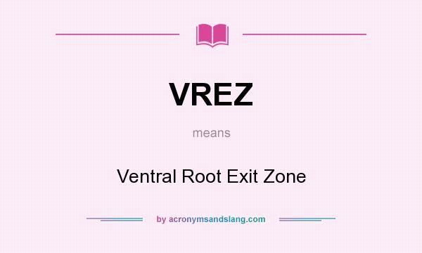 What does VREZ mean? It stands for Ventral Root Exit Zone