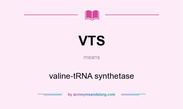 What does VTS mean? It stands for valine-tRNA synthetase