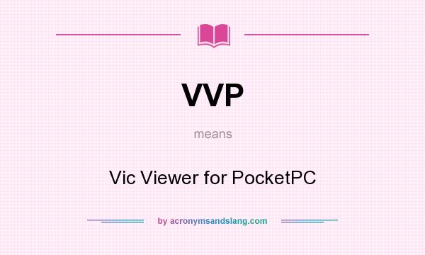 What does VVP mean? It stands for Vic Viewer for PocketPC