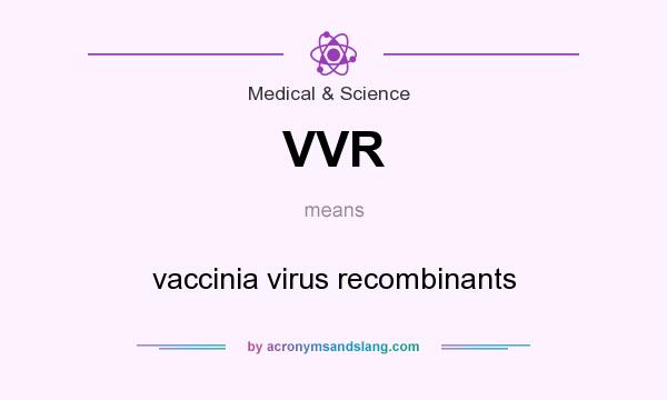 What does VVR mean? It stands for vaccinia virus recombinants