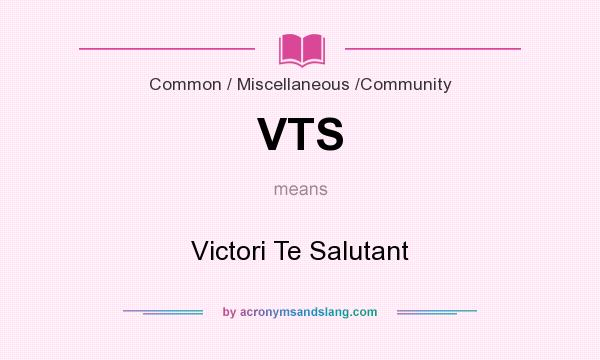What does VTS mean? It stands for Victori Te Salutant