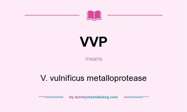 What does VVP mean? It stands for V. vulnificus metalloprotease