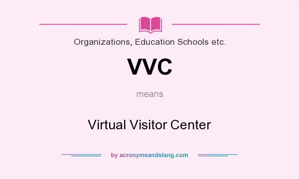 What does VVC mean? It stands for Virtual Visitor Center