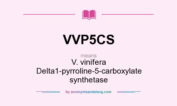 What does VVP5CS mean? It stands for V. vinifera Delta1-pyrroline-5-carboxylate synthetase