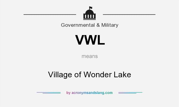 What does VWL mean? It stands for Village of Wonder Lake