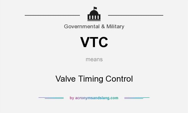 What does VTC mean? It stands for Valve Timing Control