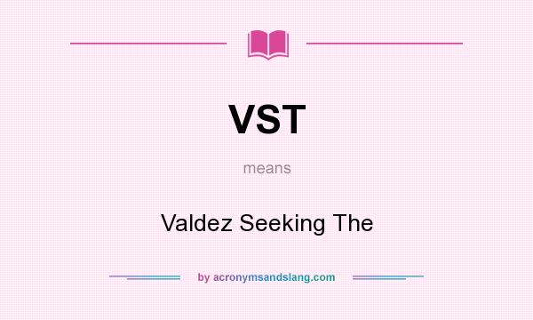What does VST mean? It stands for Valdez Seeking The