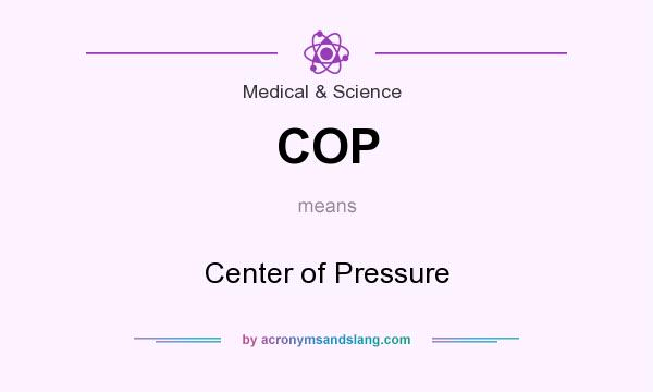 What does COP mean? It stands for Center of Pressure