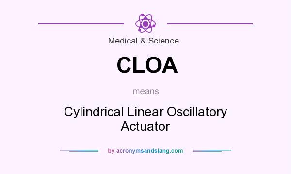 What does CLOA mean? It stands for Cylindrical Linear Oscillatory Actuator
