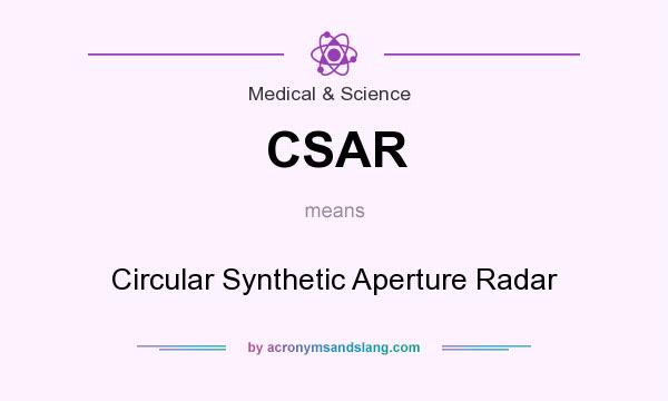 What does CSAR mean? It stands for Circular Synthetic Aperture Radar