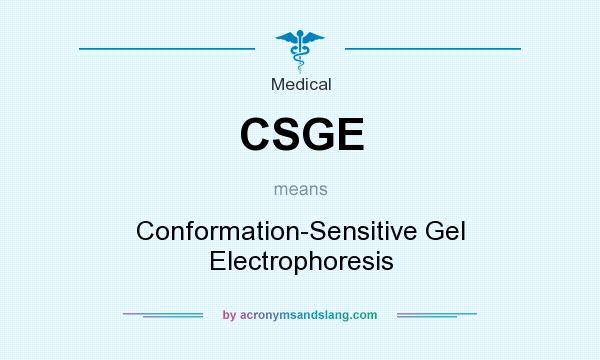 What does CSGE mean? It stands for Conformation-Sensitive Gel Electrophoresis