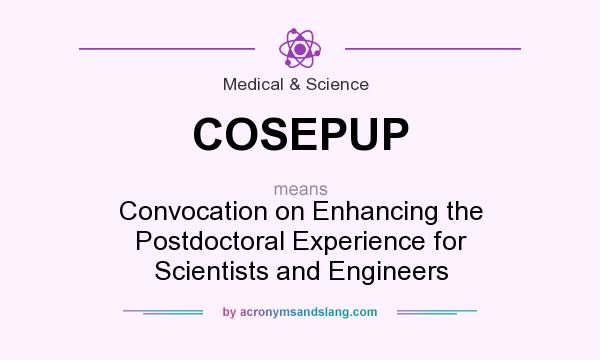 What does COSEPUP mean? It stands for Convocation on Enhancing the Postdoctoral Experience for Scientists and Engineers