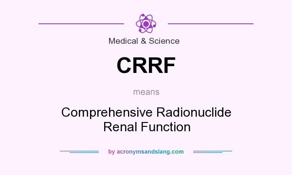 What does CRRF mean? It stands for Comprehensive Radionuclide Renal Function