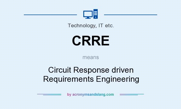 What does CRRE mean? It stands for Circuit Response driven Requirements Engineering