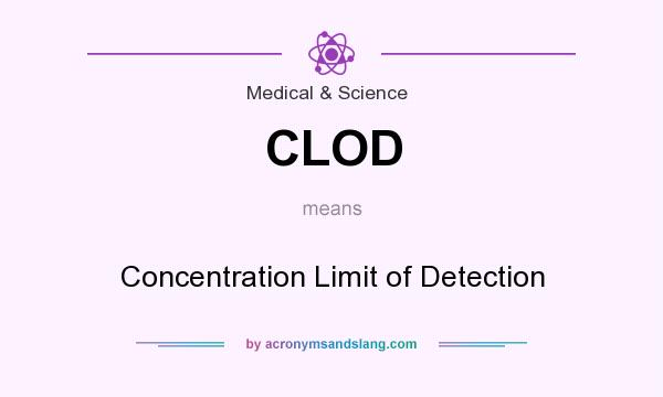 What does CLOD mean? It stands for Concentration Limit of Detection