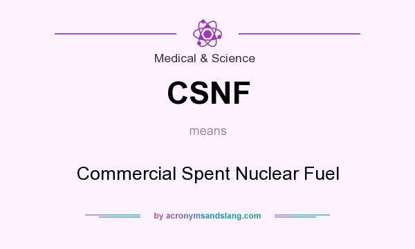 What does CSNF mean? It stands for Commercial Spent Nuclear Fuel