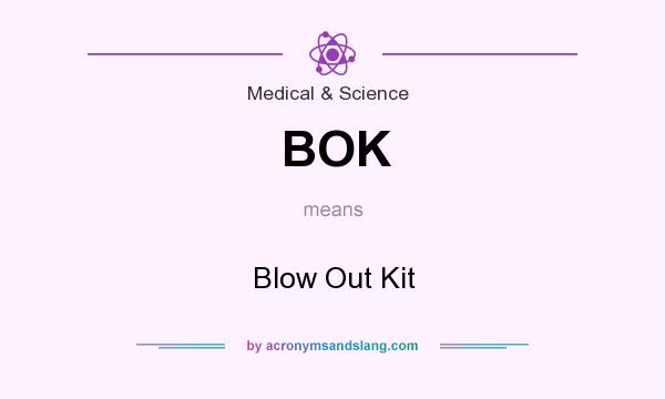 What does BOK mean? It stands for Blow Out Kit