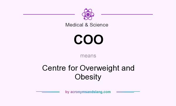 What does COO mean? It stands for Centre for Overweight and Obesity