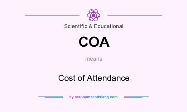 What does COA mean? It stands for Cost of Attendance