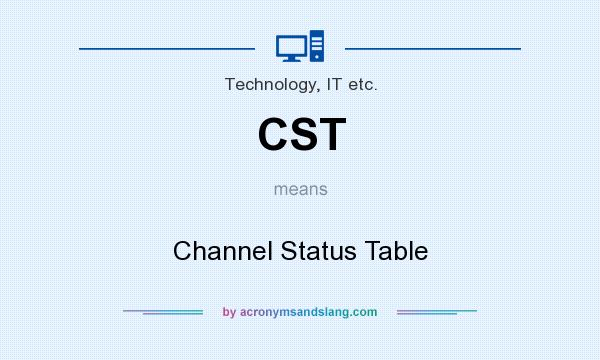 What does CST mean? It stands for Channel Status Table