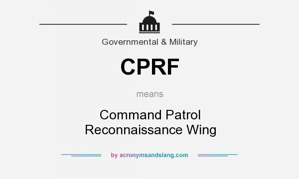 What does CPRF mean? It stands for Command Patrol Reconnaissance Wing