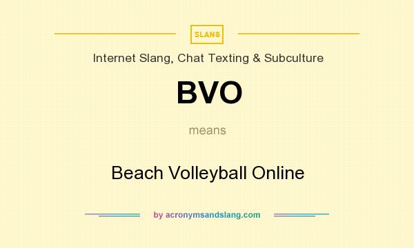 What does BVO mean? It stands for Beach Volleyball Online