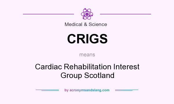 What does CRIGS mean? It stands for Cardiac Rehabilitation Interest Group Scotland