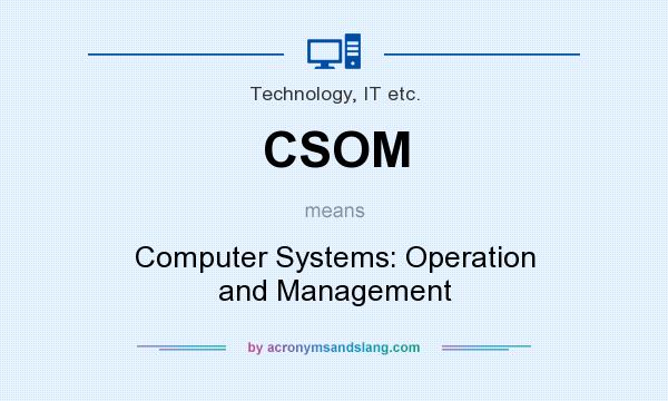 What does CSOM mean? It stands for Computer Systems: Operation and Management